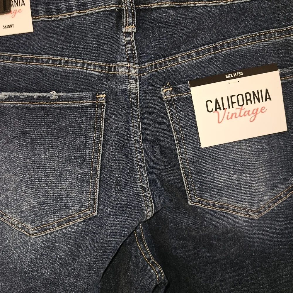 California Vintage Skinny Jeans Size 11/30 - Picture 7 of 8